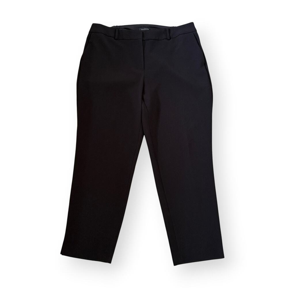Talbots Black High Waist Hampshire Ankle Dress Pants 18W Office Business Career